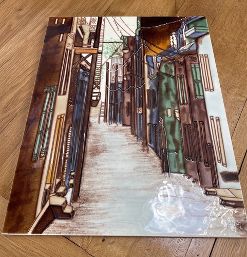Wall hanging ceramic street - ceramic,
