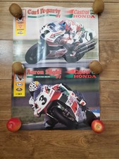 Carl Fogarty & Aaron Slight Castrol Honda Posters Approx 42 x 30 cm