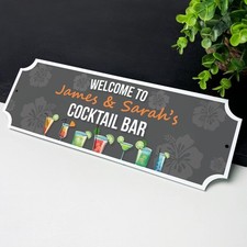 Personalised Cocktail Bar Sign