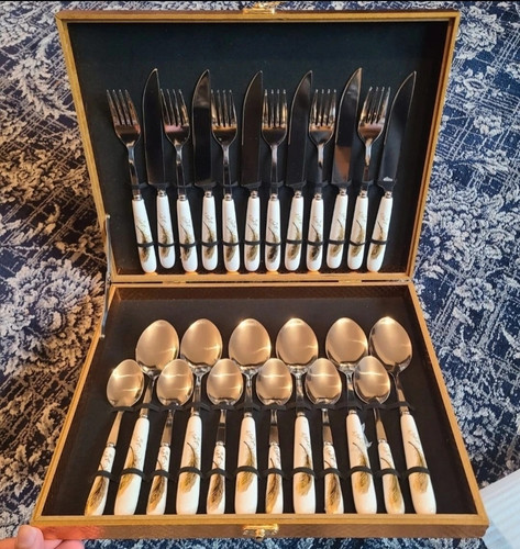 24pc stainless steel cutlery - steel,
