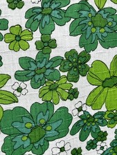 Vintage Floral Fabric 60s 70s