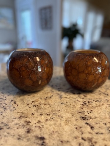 Pair murano style candle - pair,