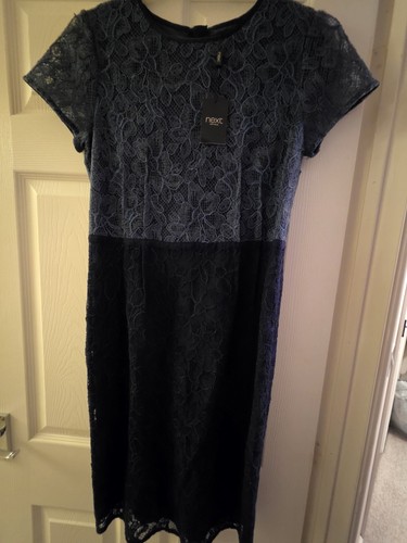 Next blue floral lace lined - blue,