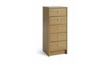 Malibu 5 Drawer Tallboy Oak