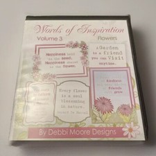 Debbi Moore Words Of Inspiration Volume 3 Flowers CD Rom Cardmaking Crafting Vgc