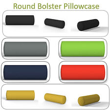 Round Shaped Bolster Pillowcase Long Cushion 100%Cotton Non-Allergenic Zip Cover