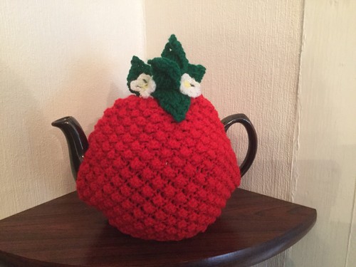 New strawberry hand - hand, knitted