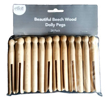 Traditional beech dolly pegs - traditional,