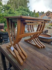 Nathan Retro Oak Nest of Tables Citadel model Mid Century Modern