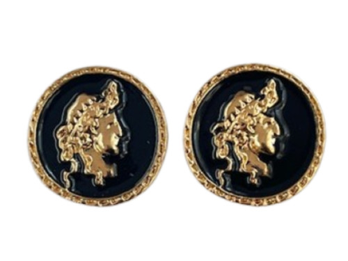 Vintage style cameo stud - vintage,