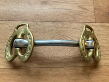 Stallion horseshoe bit Mullen mouth 5” brass coloured (3610)