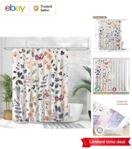Ink floral shower curtain - ink,