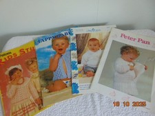 Vintage  Children & Baby Knitting Patterns X 4.  Patons/Sidar/Peter Pan