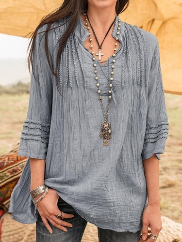 Womens top grey size boho - womens,