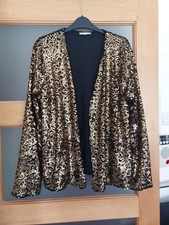 Monsoon Gold Coloured Sequin Jacket Size L (16-18) BNWOT 