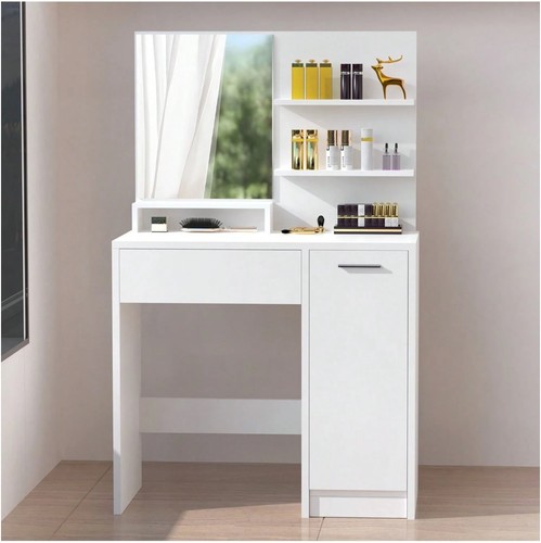 White dressing table with - white,