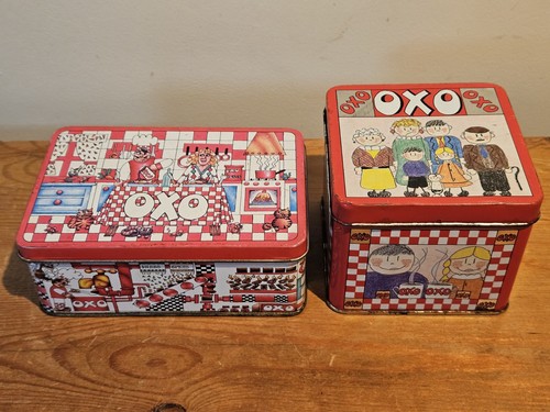 Vintage oxo cube tins - oxo,