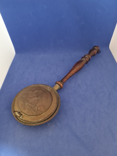 Small vintage brass bed warmer - vintage,
