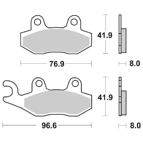 Pair brake pads 197ms - of, 197