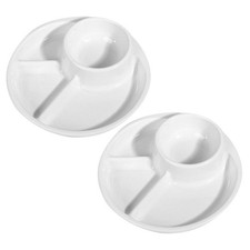 2 Pcs Portion Control Plates