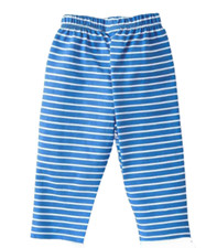 Mini Boden Kids Full Length Everyday Essential Stripe Lounge Pants - Ivory/Blue