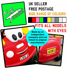 PERSONALISED sticker number plates TO FIT Little Tikes Cozy Coupe toy car ride