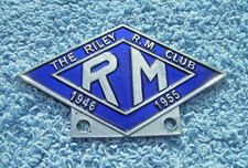 VINTAGE 1970s RILEY RM CLUB CAR BADGE ~ RMA/RMB/RMC/RMD/RME/RMF/RMH MOTOR EMBLEM