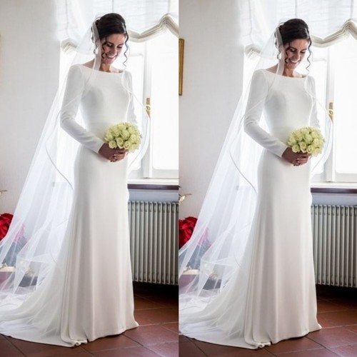 Long sleeves wedding dresses - long,