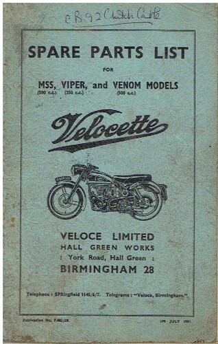 Velocette 350cc viper - 350cc,