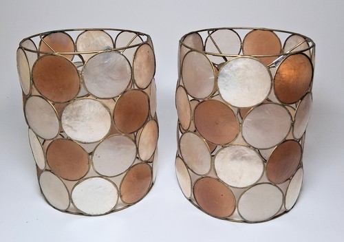 Vintage capiz lamp - capiz, light