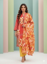 LIMELIGHT Lawn 3PC Unstitched Summer Suit Digital Printed Shirt Dupatta Trouser