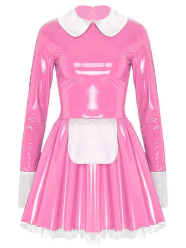 Women faux latex - faux, maid