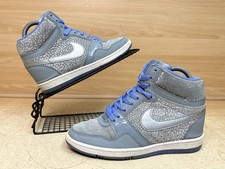 Nike Trainers Womens UK 5 Dunk Sky Hi Grey & Purple Wedge Hidden Heel Shoes