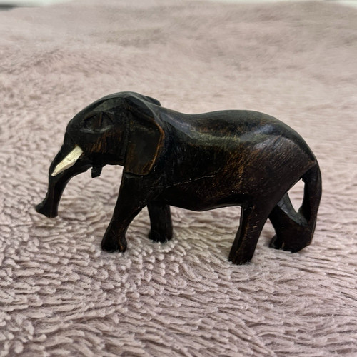 Hand carved wooden elephant - wooden,