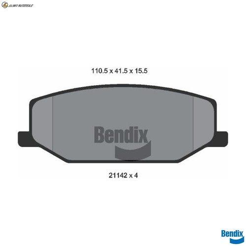 Brake pad set - set, disc
