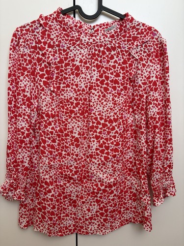 Oasis red white heart print - oasis,