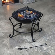 Matt Black Steel Fire Pit Bowl