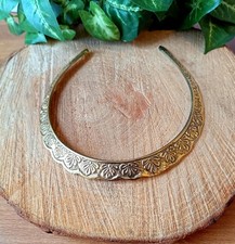 Gold Brass Choker Necklace Torque BNWOT Ethnic Boho Statement Tribal