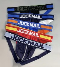 JOCKMAIL Mens Jockstrap Underwear 5 Pack Multi Colour Athletic Support 32 Med 