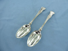 AN ANTIQUE PAIR OF STERLING