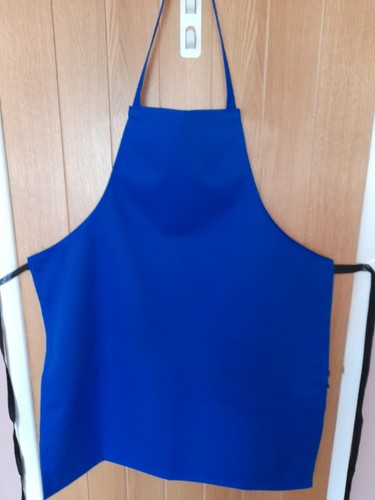 Blue bib apron 85x65cm - blue,