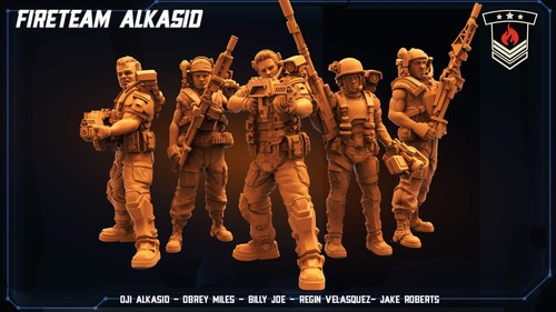 Alien human fire team - fire,