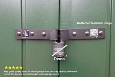 Shed Garage door security hasp lock  padlock protection unlike hasp and staple!