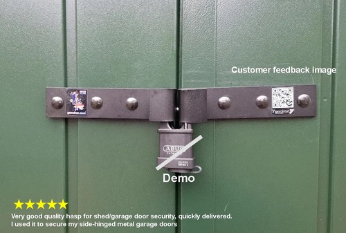 Shed garage door security - shed,