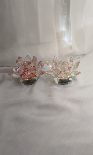 Preloved crystal lotus - lotus, decor