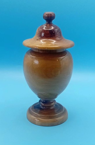 Vintage turned wood lidded - turned,