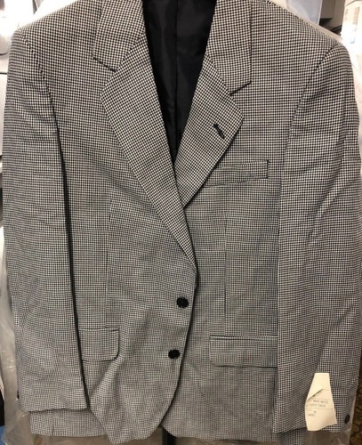 Mens black white check fancy - white,