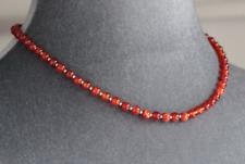 RED AGATE 6MM ROUNDS NECKLACE