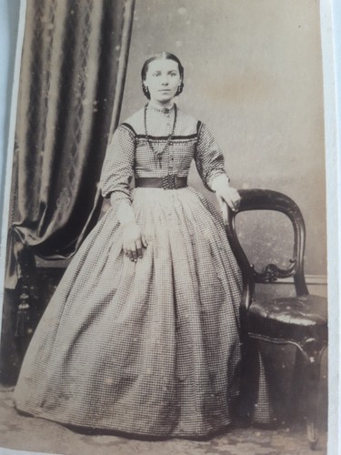 Cdv victorian woman check - victorian,