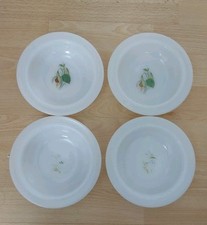 4 Vintage Phoenix Opalware Pyrex Floral Cereal Bowls 